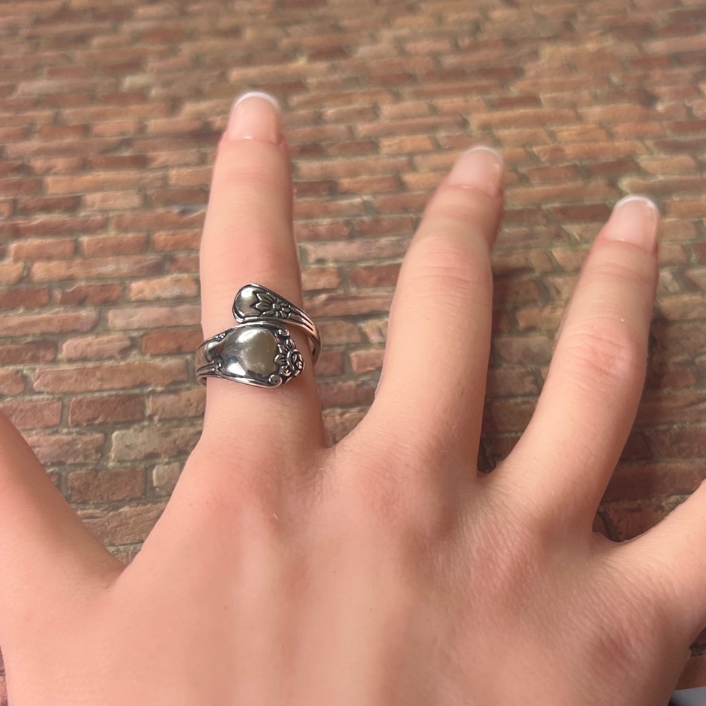 Chic Silver Spoon Ring